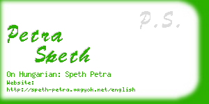 petra speth business card